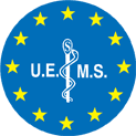 BDL Logo der UEMS mit EU-Sternenkranz und Äskulapstab