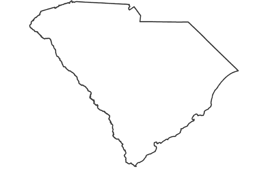 white state outline of south carolina