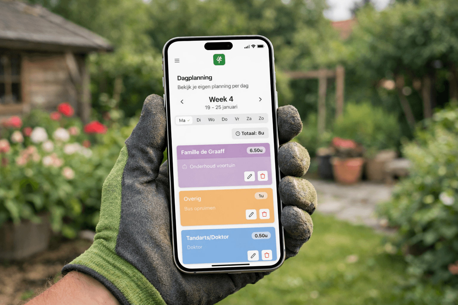A mockup of Freelio's mobile app