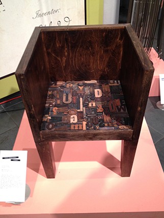 wooden letter chair