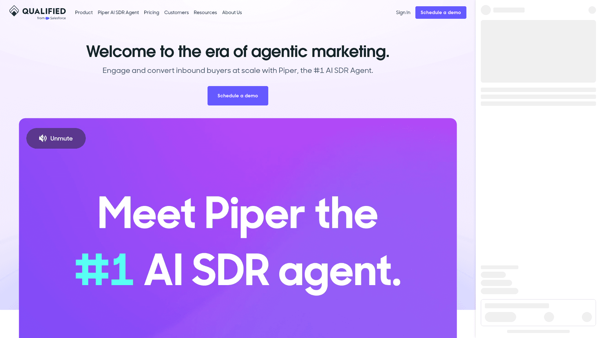 Screenshot of https://www.qualified.com
