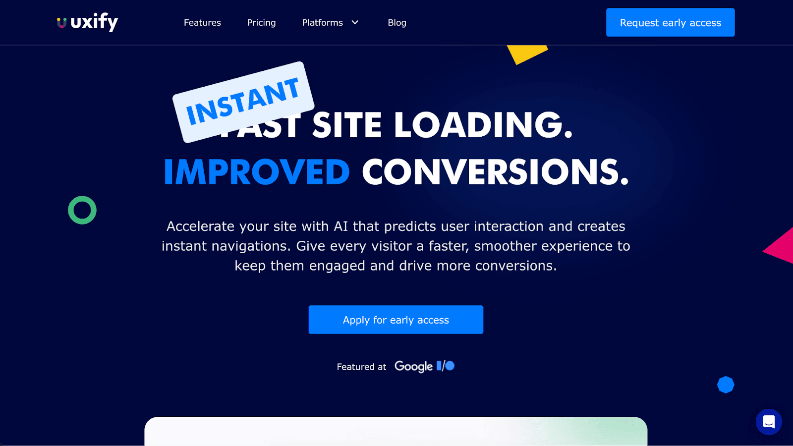 Home page of uxify.com