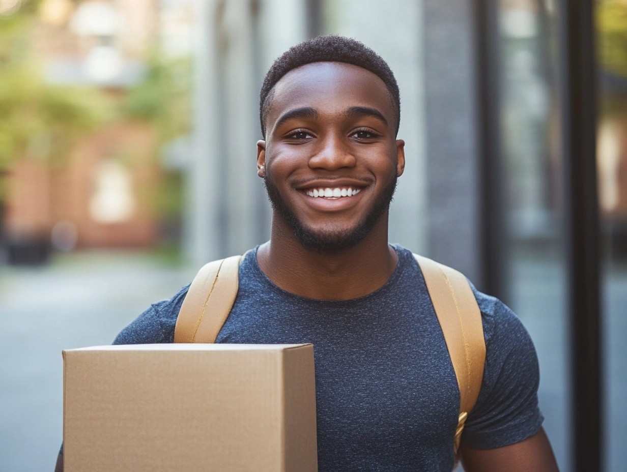 Student moving into apartment