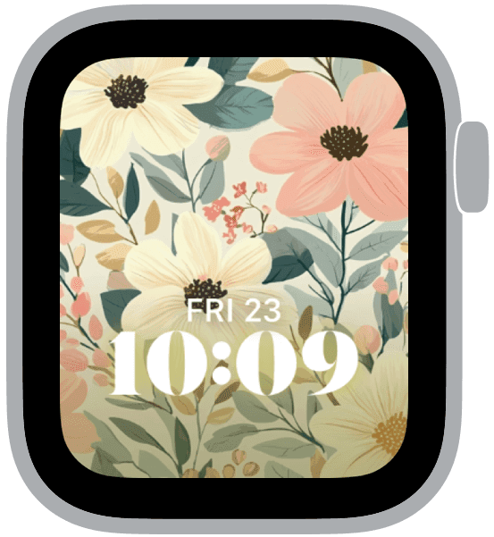 an apple watch face from the easter florals collection