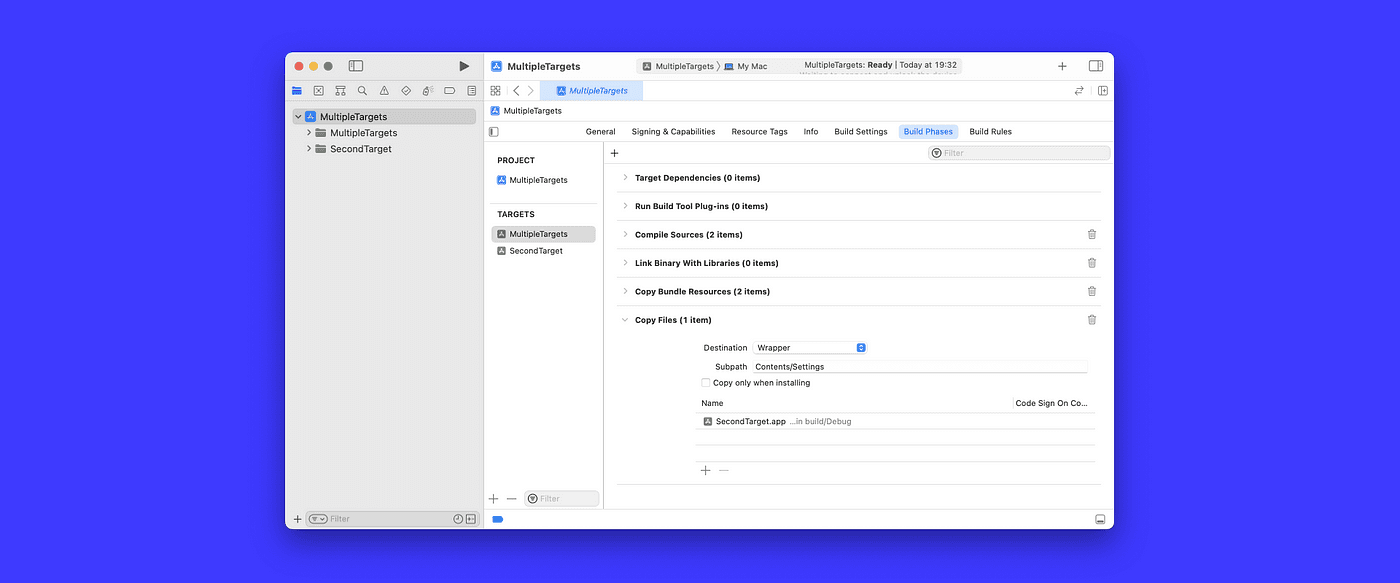 Final Copy Files step in Build Phases