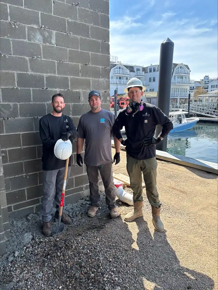 Three Rub-R-Wall applicators on a jobsite