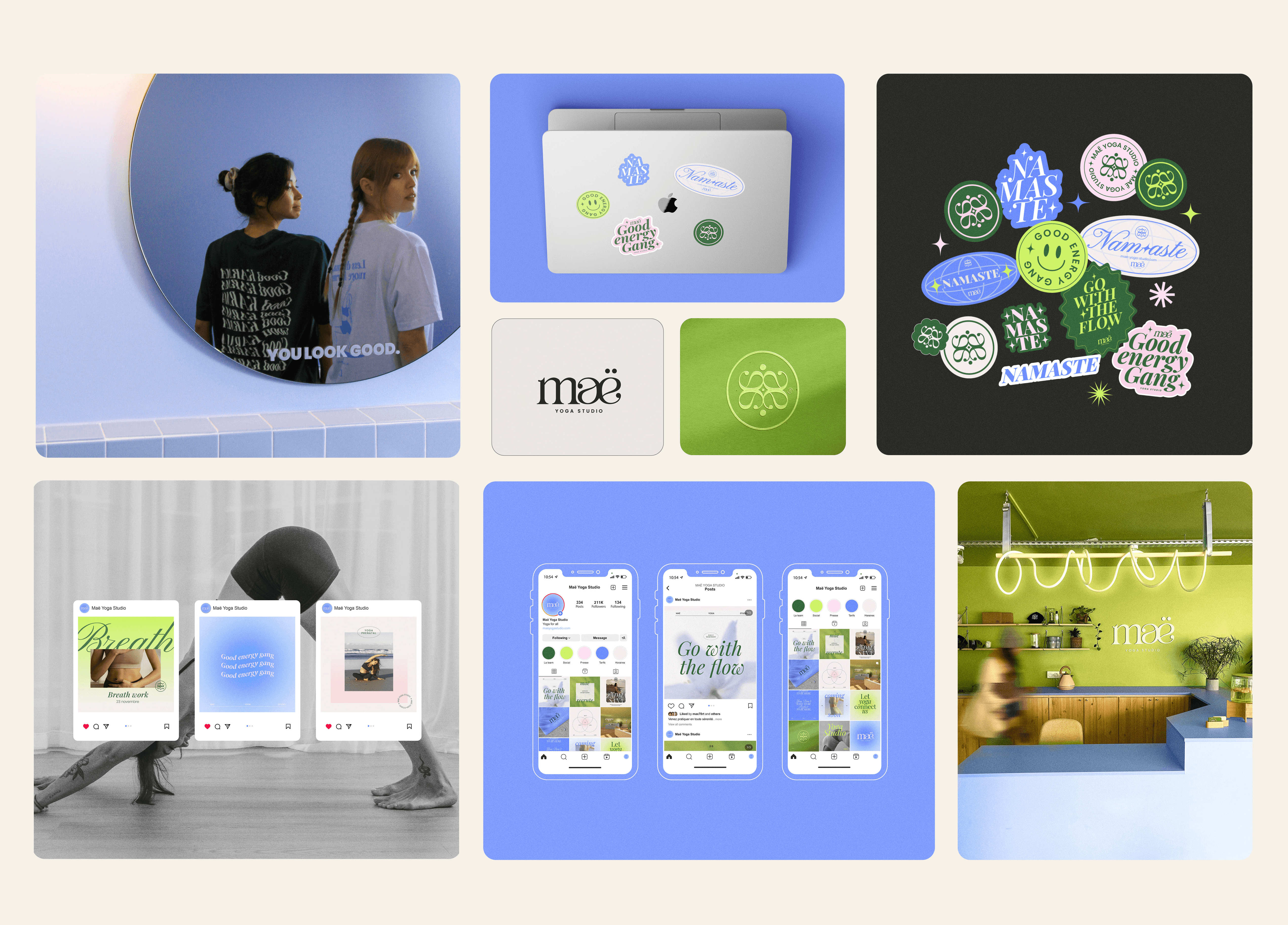 Identité visuelle pourstudio de yoga par Madora Studio