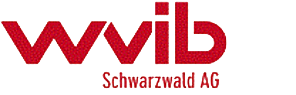 Wvlb Schwarzwald AG Logo - Rotes Logo auf schwarzem Hintergrund