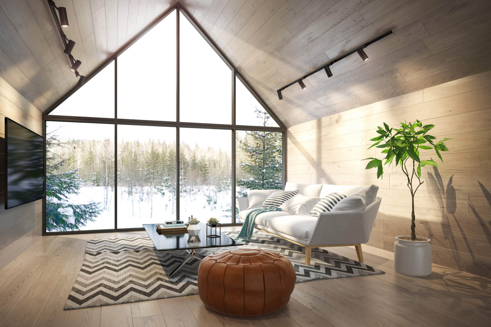 image of a house cabin living room