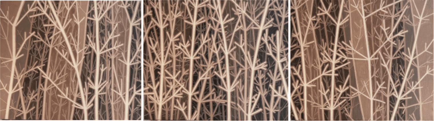 herd of sheep on road painting