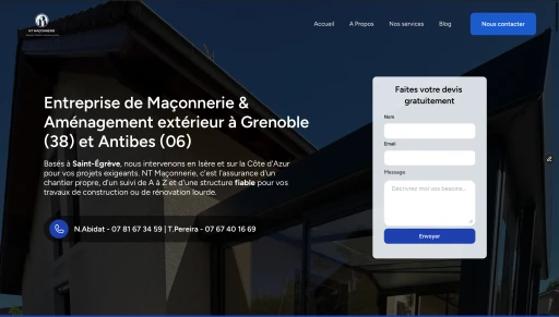 Site web réalisé par Wendlia