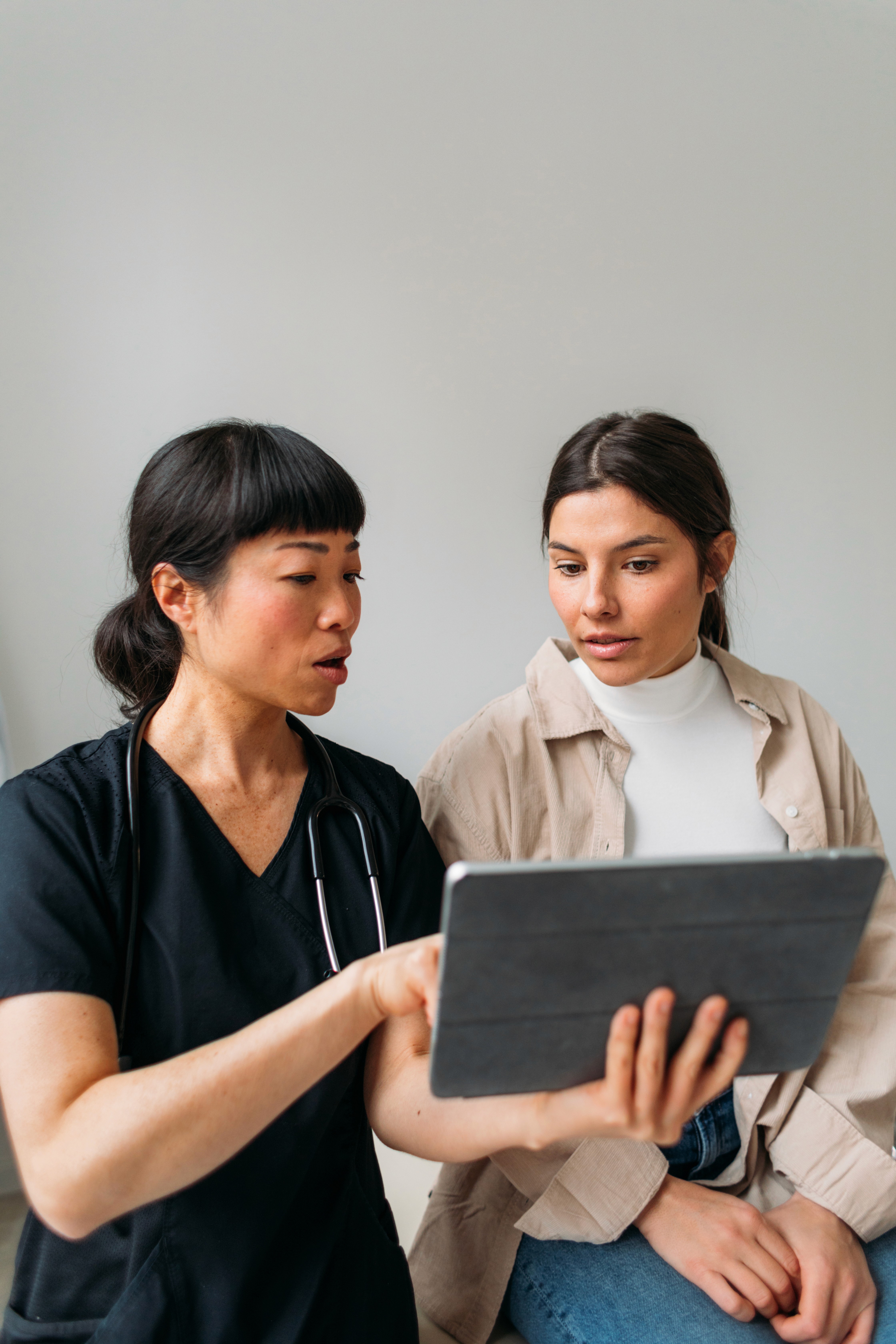 woman and doctor discussing results