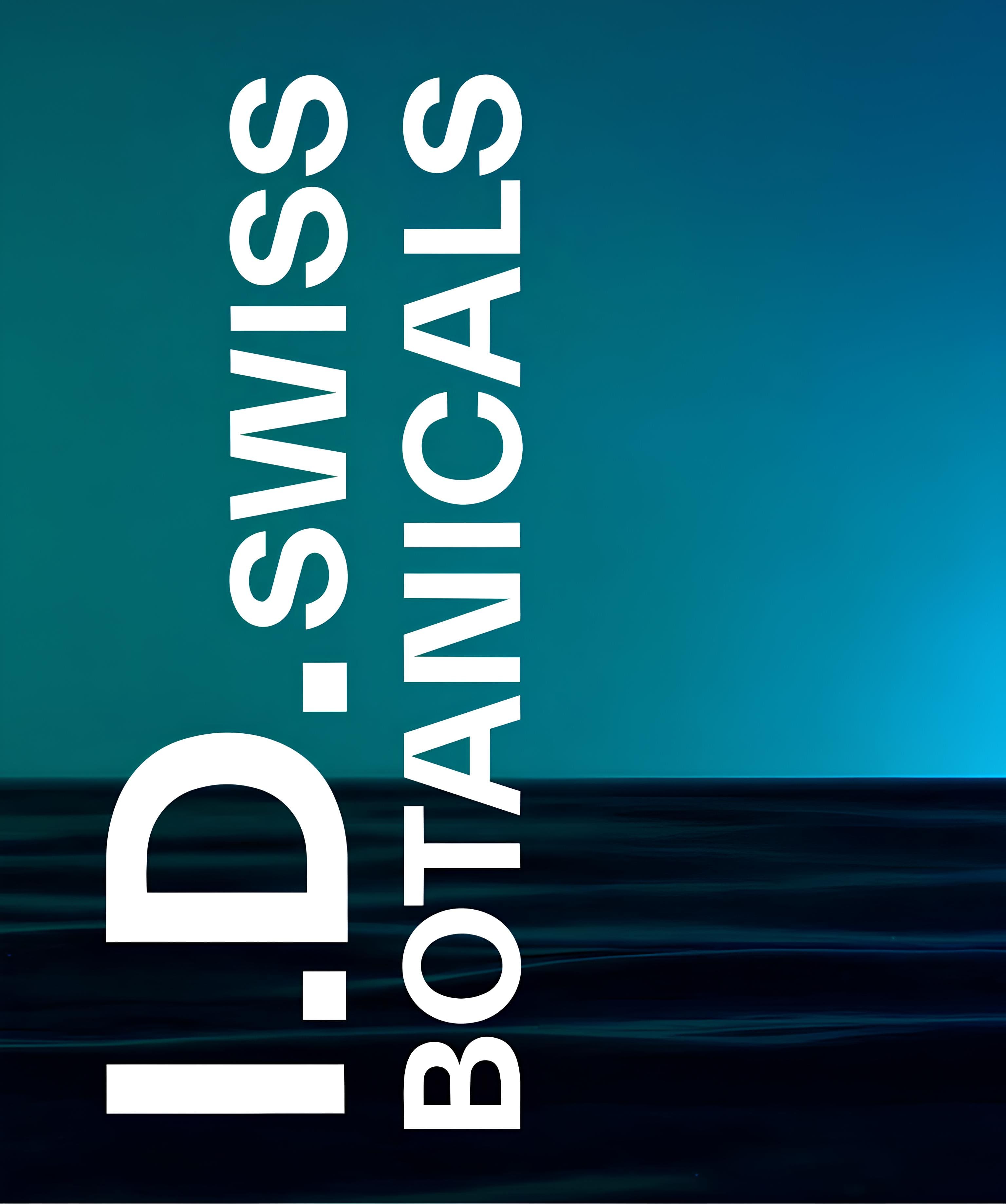 I.D. Swiss Botanicals typographic logo on a gradient background reflecting the brand’s modern and premium visual identity