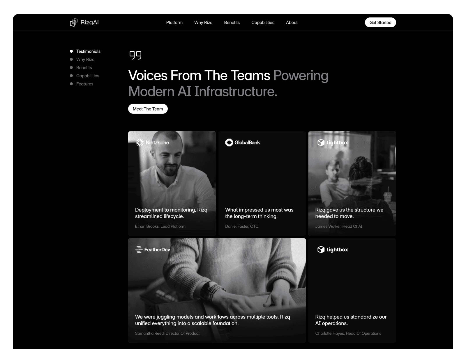 Rizq Premium SaaS and Startup Framer Template Layout Preview
