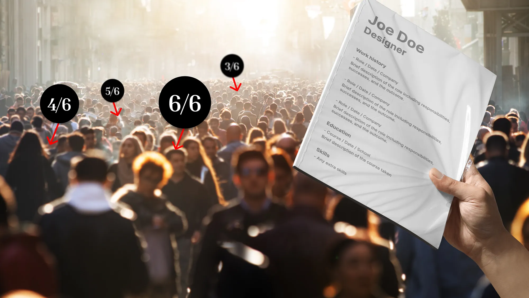 A crowd of people holding signs, some with circle symbols, during a demonstration or protest.