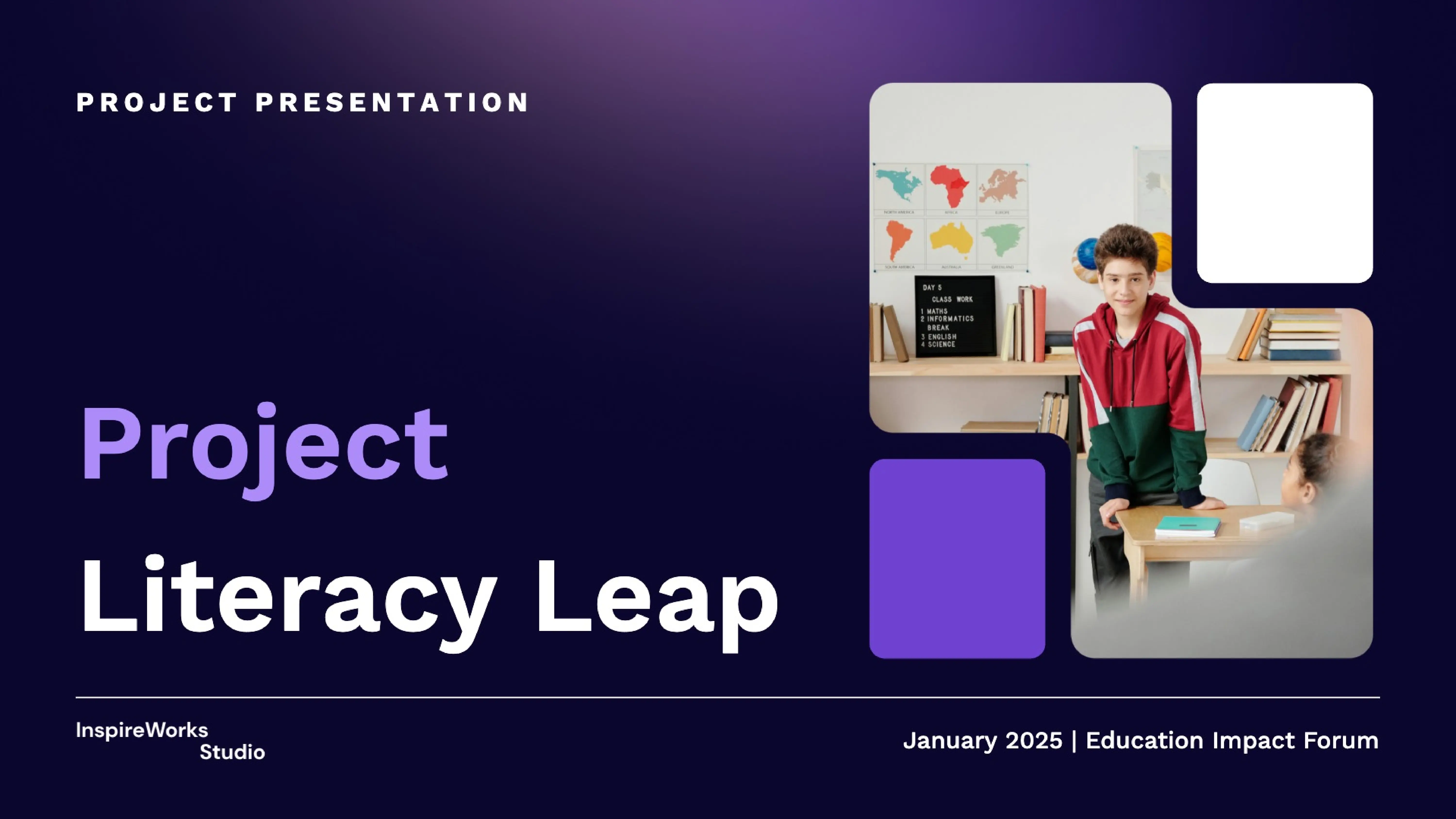 cover slide - educational project proposal template