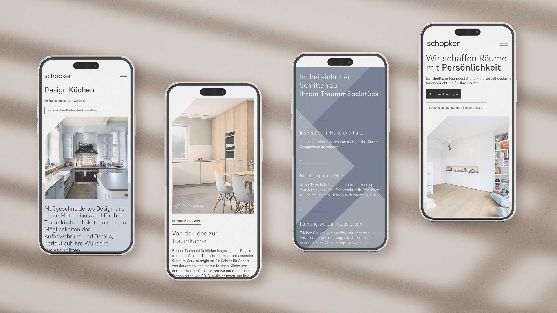 Mobile Darstellung der Website – modernes Webdesign für Smartphone und Tablet optimiert