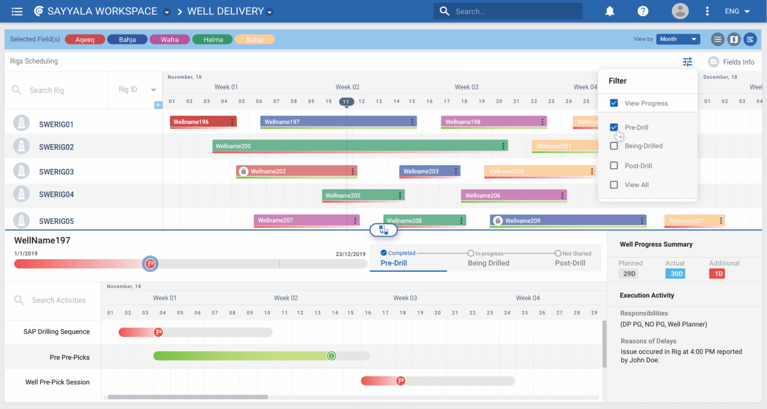 MEERA - Drilling Sequence Optimization designs for Target OFS
