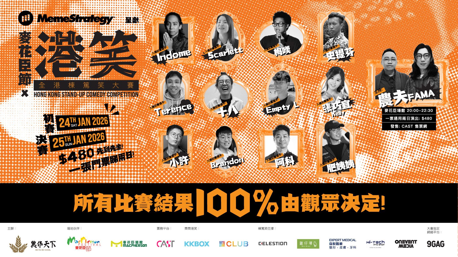 MemeStrategy（2440.HK）呈献《港笑》 与农夫和你「笑住开年」 全港首个「最多评判」之广东话栋笃笑比赛