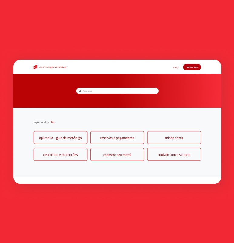 Exemplo de página de FAQ