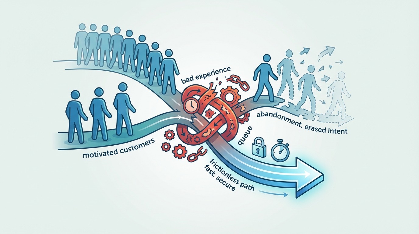 When Good Customers Hit a Bad Experience concept illustration - RadMedia