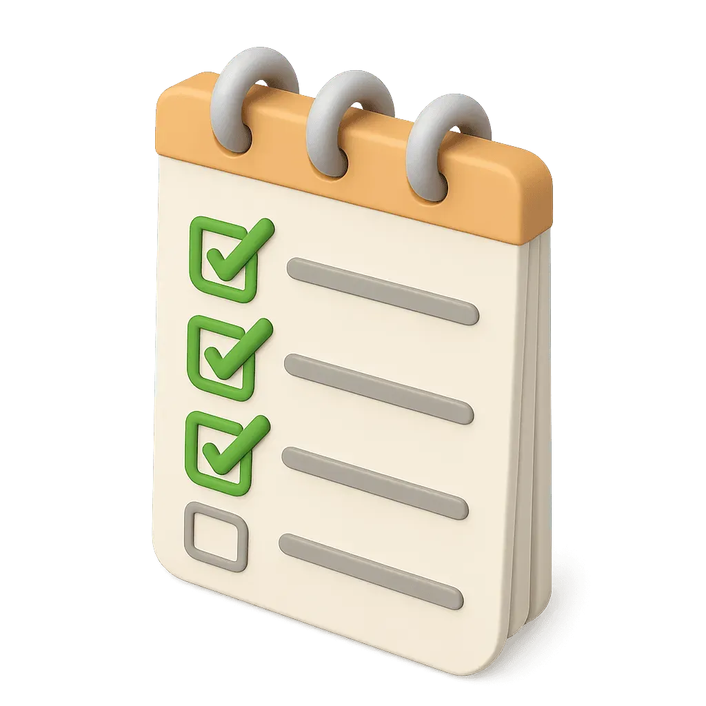 notepad with checklist icon