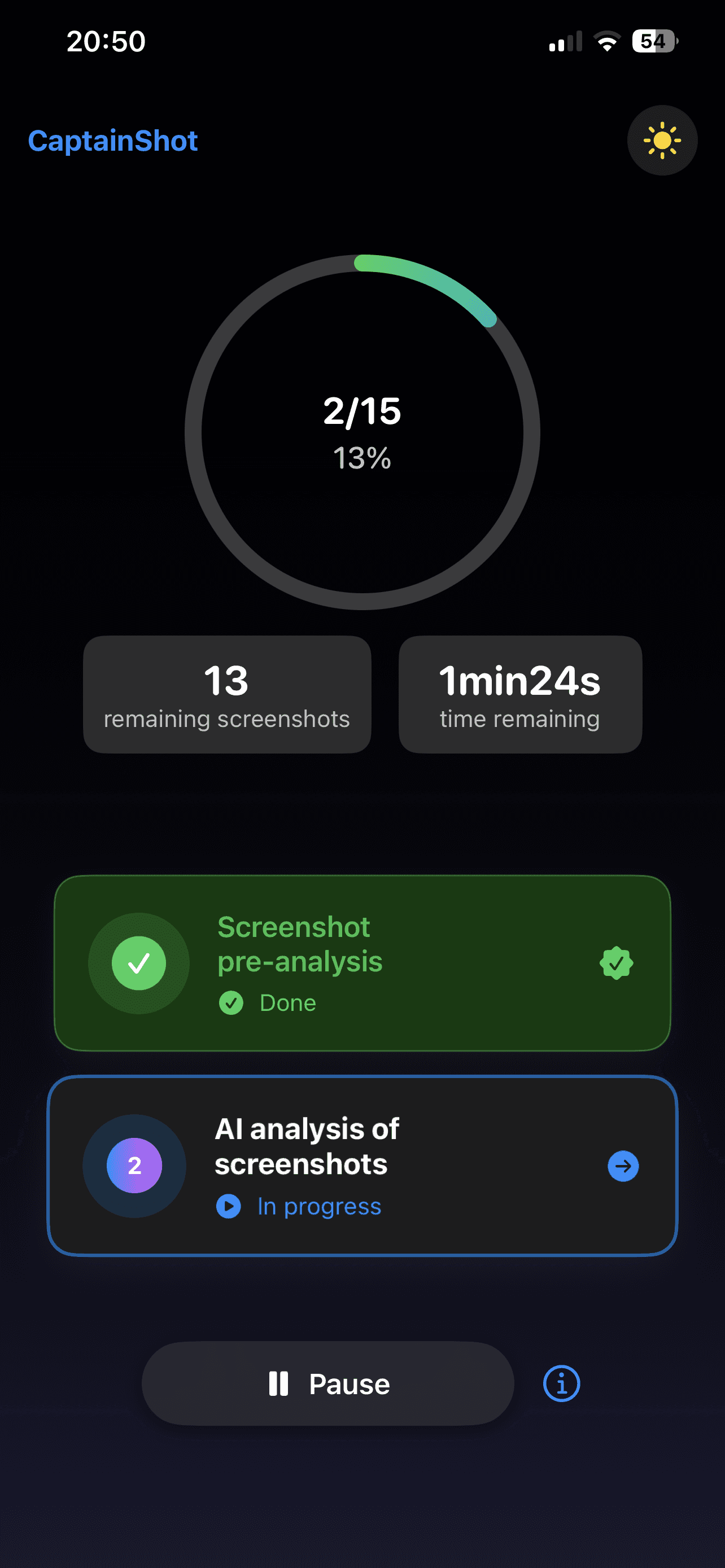 Screenshot de l'application