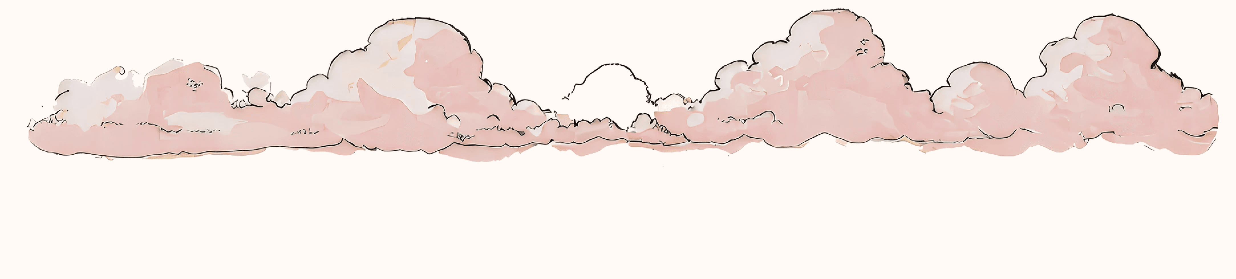 Illustration of clouds used as background design element for lawyer website design services.