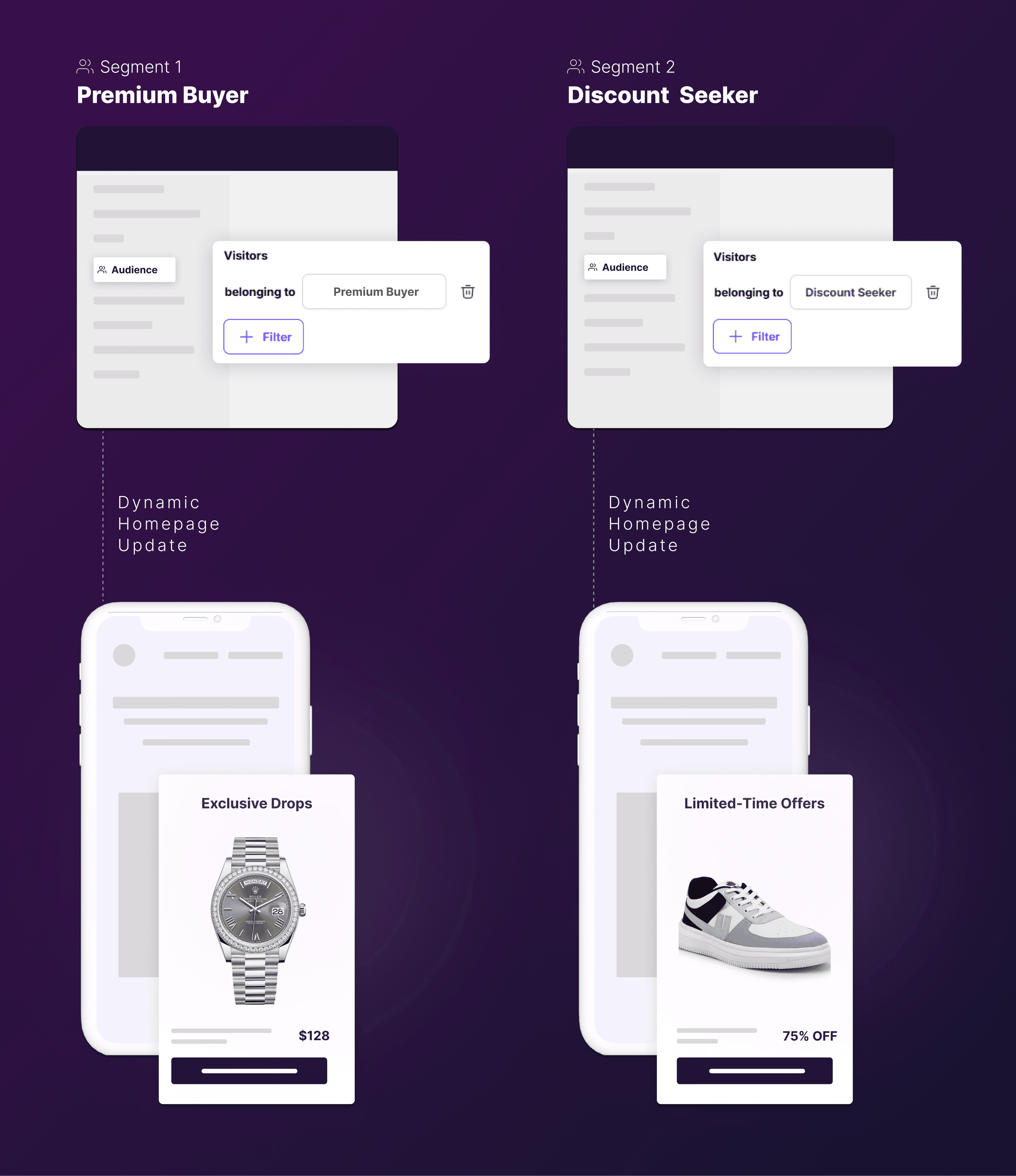 Using CDP to Segment Visitors and Personalize results