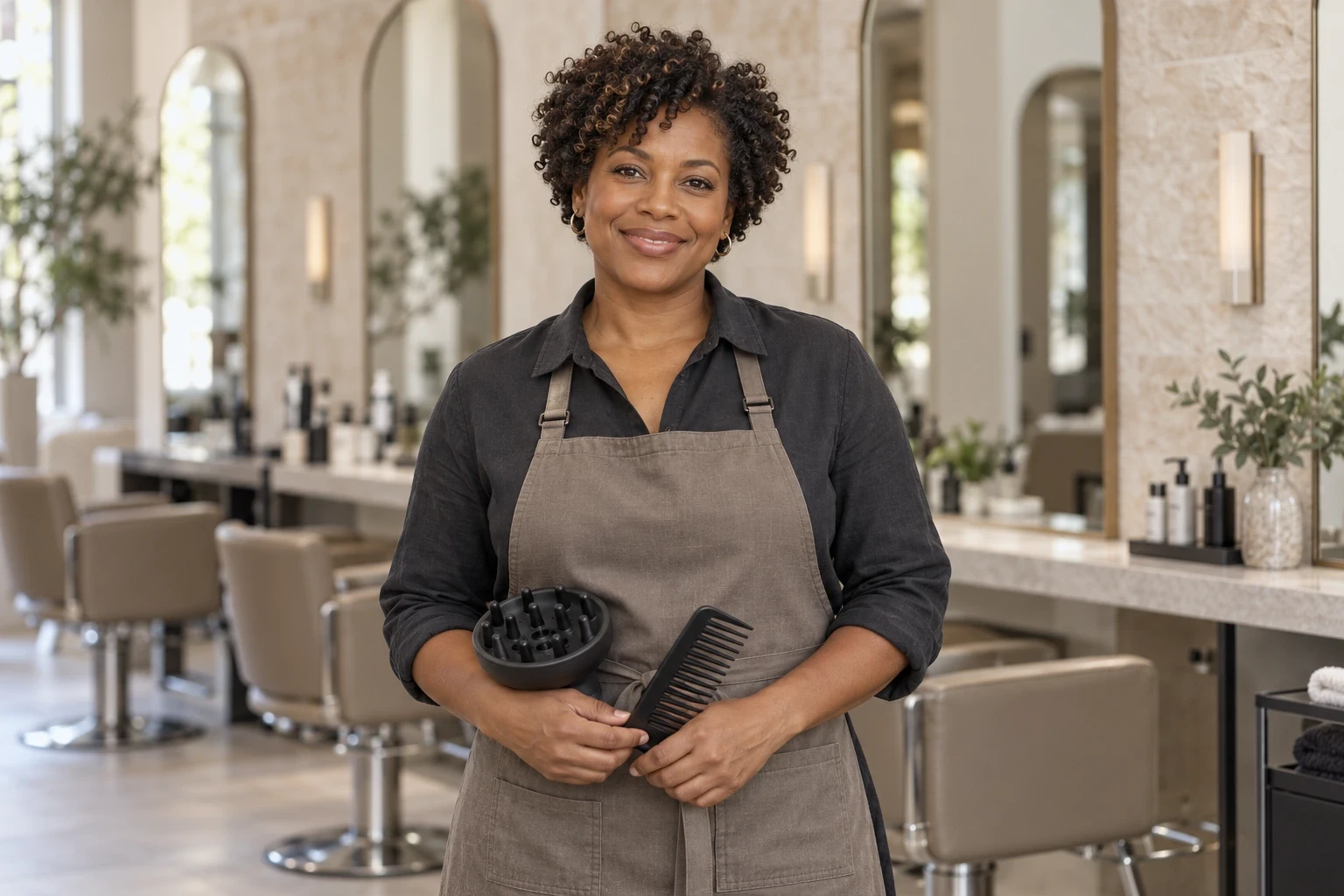Jules, demo stylist for curls and occasion styling
