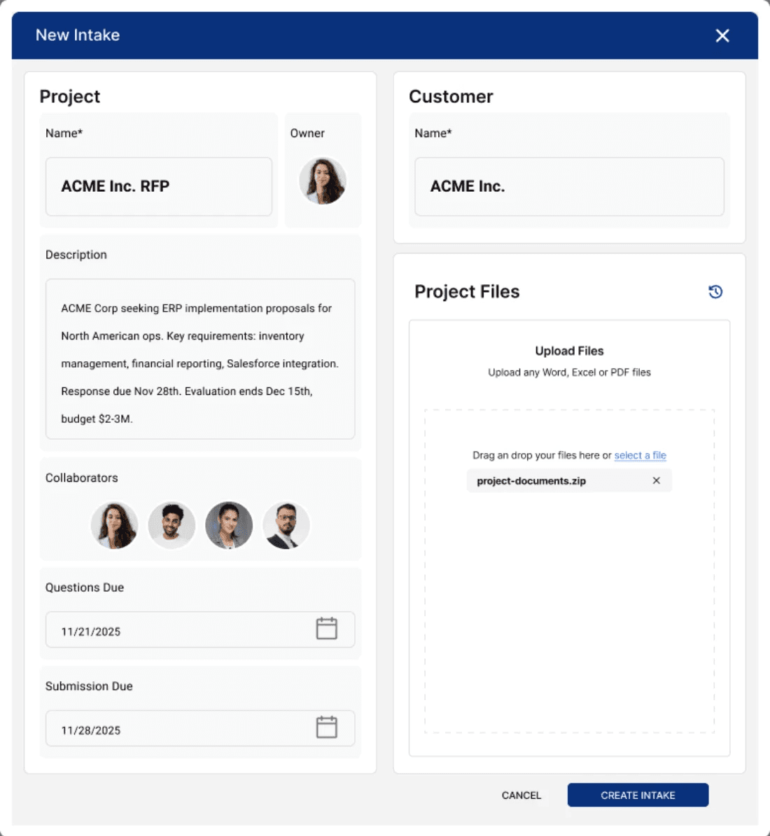 Intake And Go-No-Go Automation