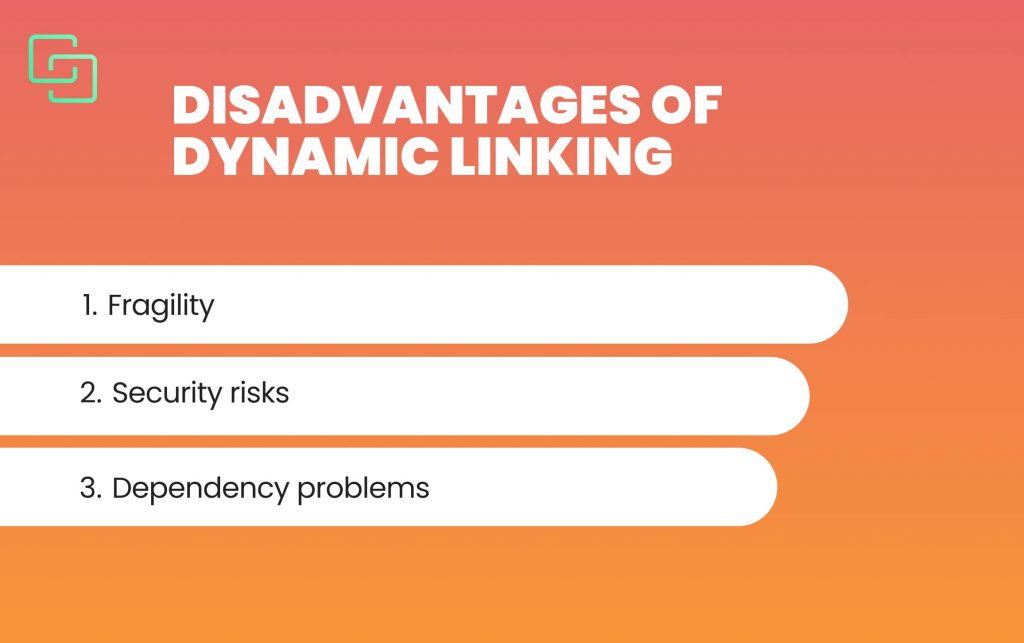 Disadvantages of a dynamically linked library