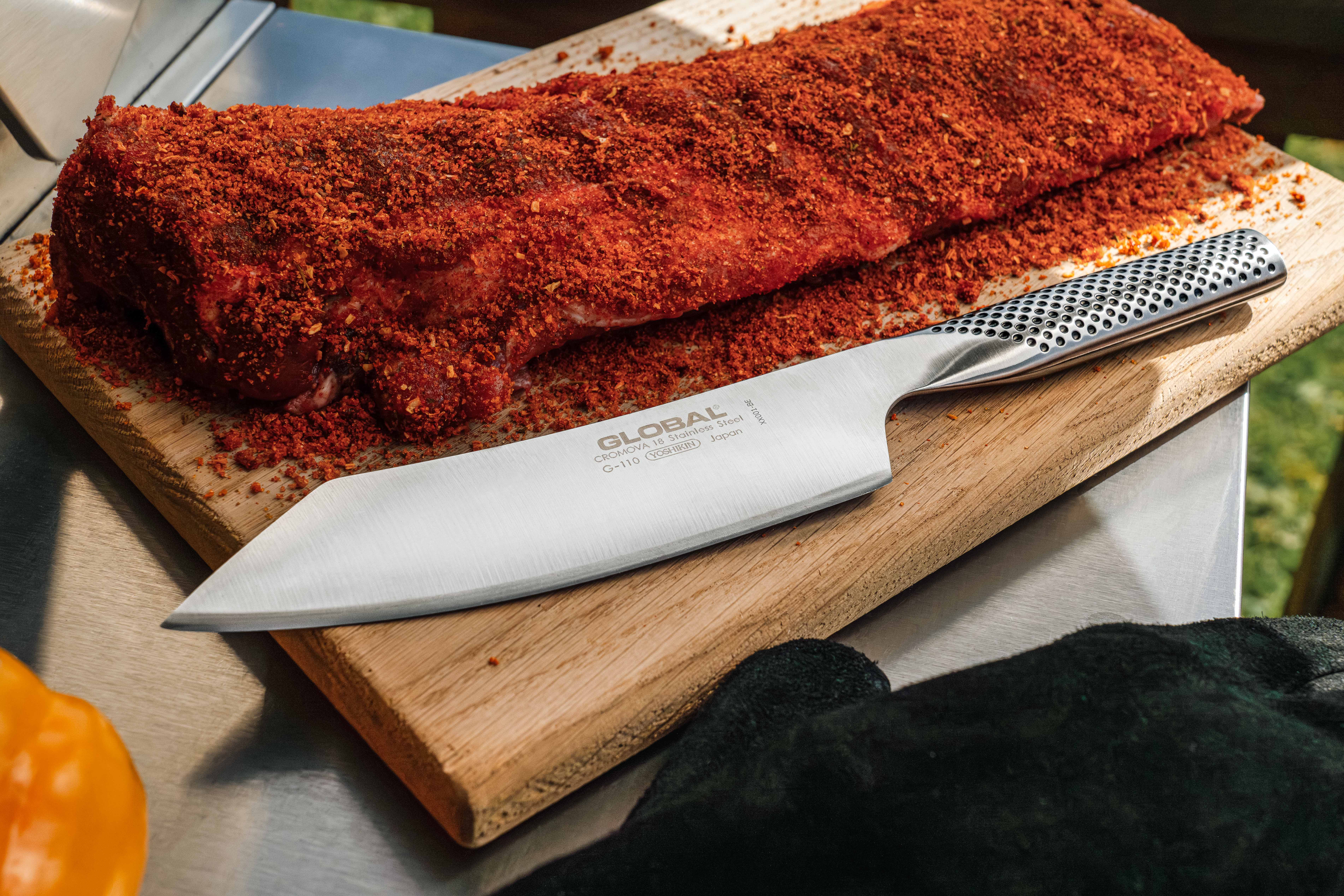 Cherry wood chopping board product development for GLOBAL Knives with improved construction and fit
