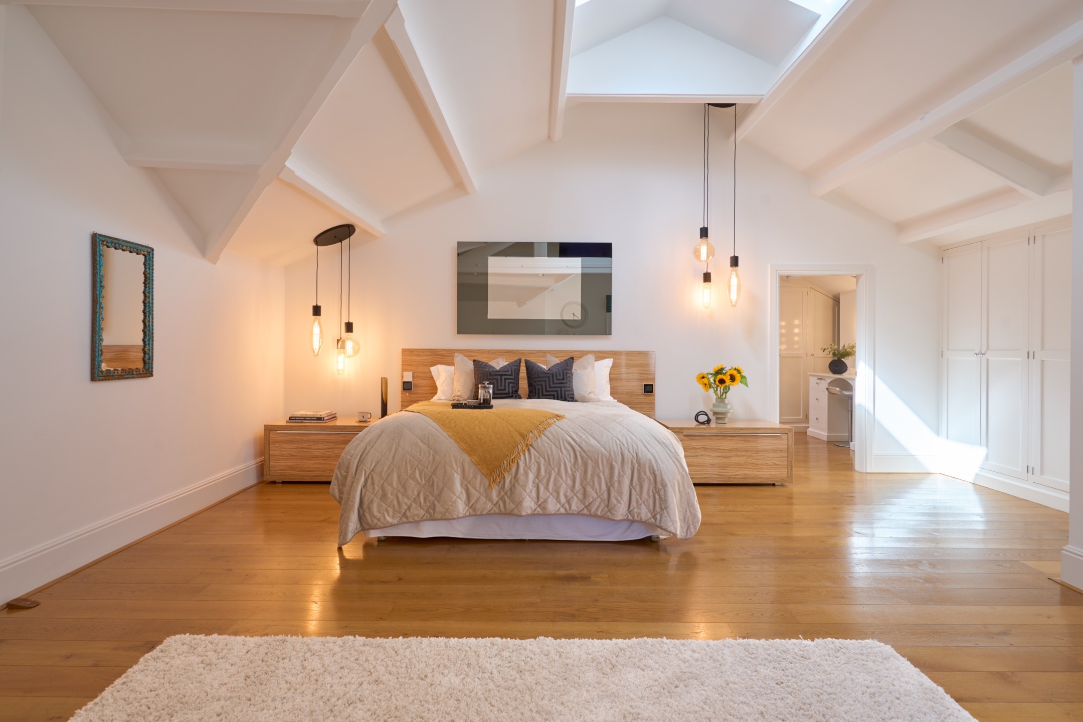 A photo of a  large master bedroom