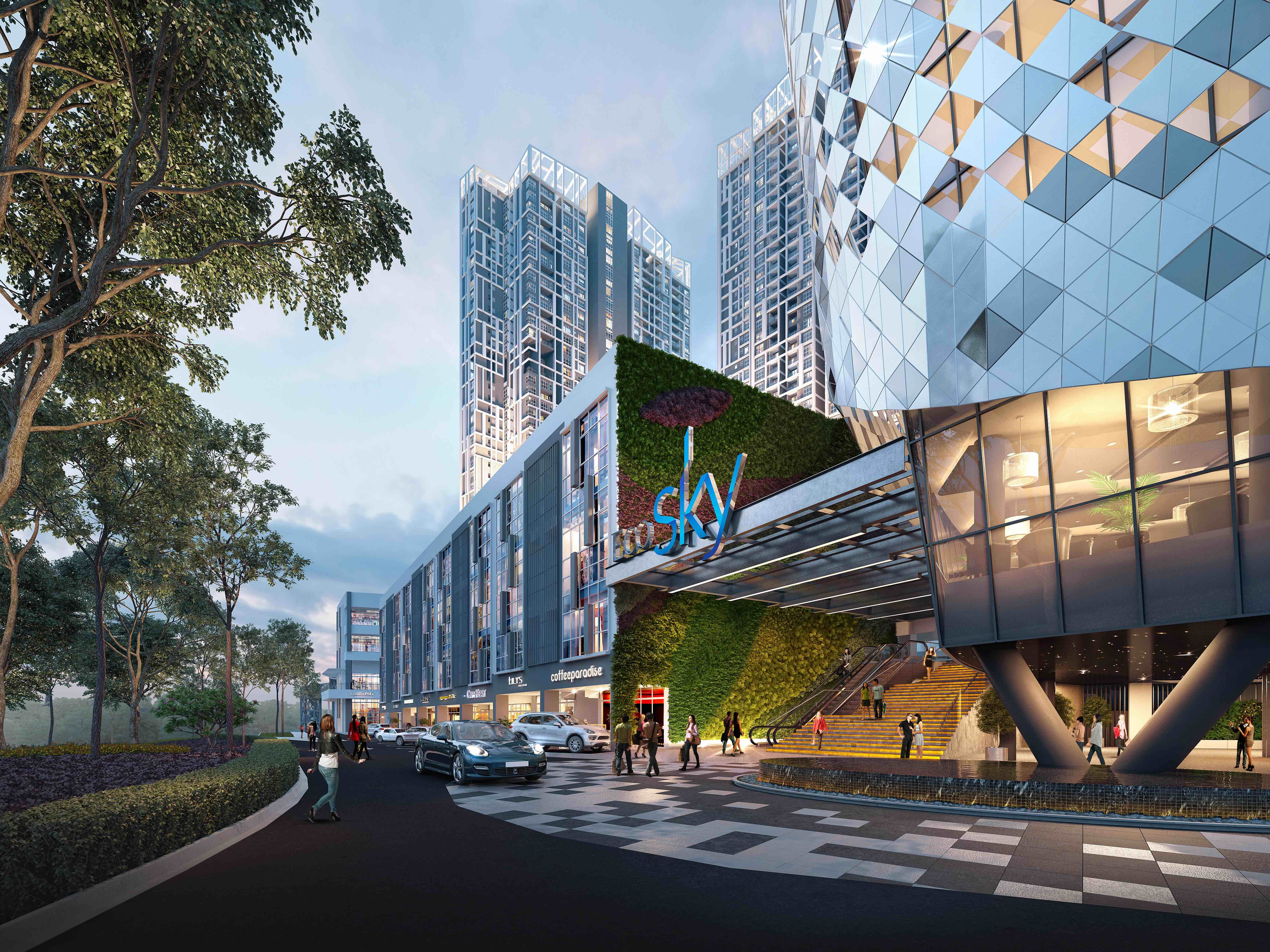 Exterior view of Eco Sky project by Asima Architects