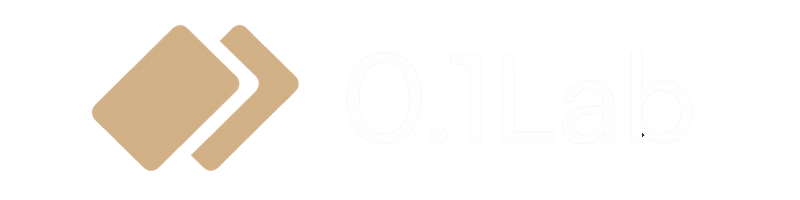 Logo officiel de 0.1Lab, agence spécialisée en Generative Engine Optimization (GEO).