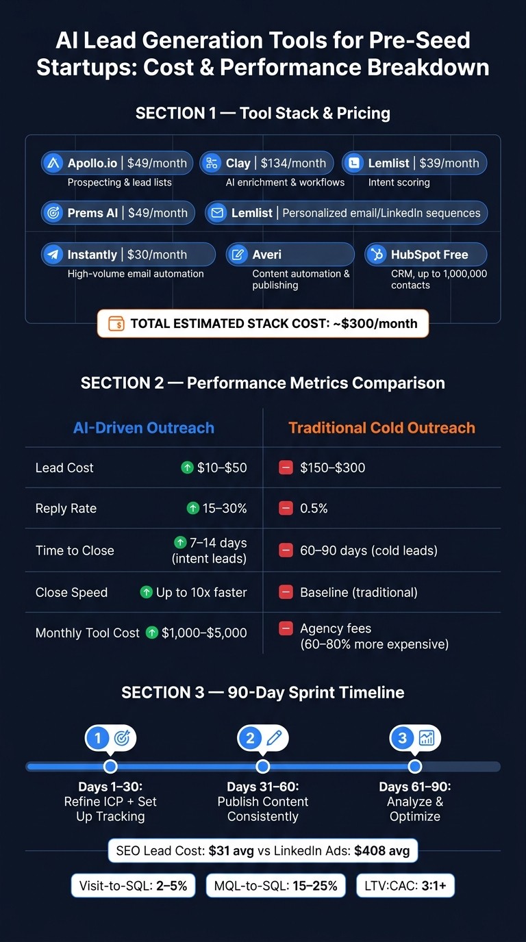 AI Lead Generation Tools for Pre-Seed Startups: Cost & Performance Breakdown
