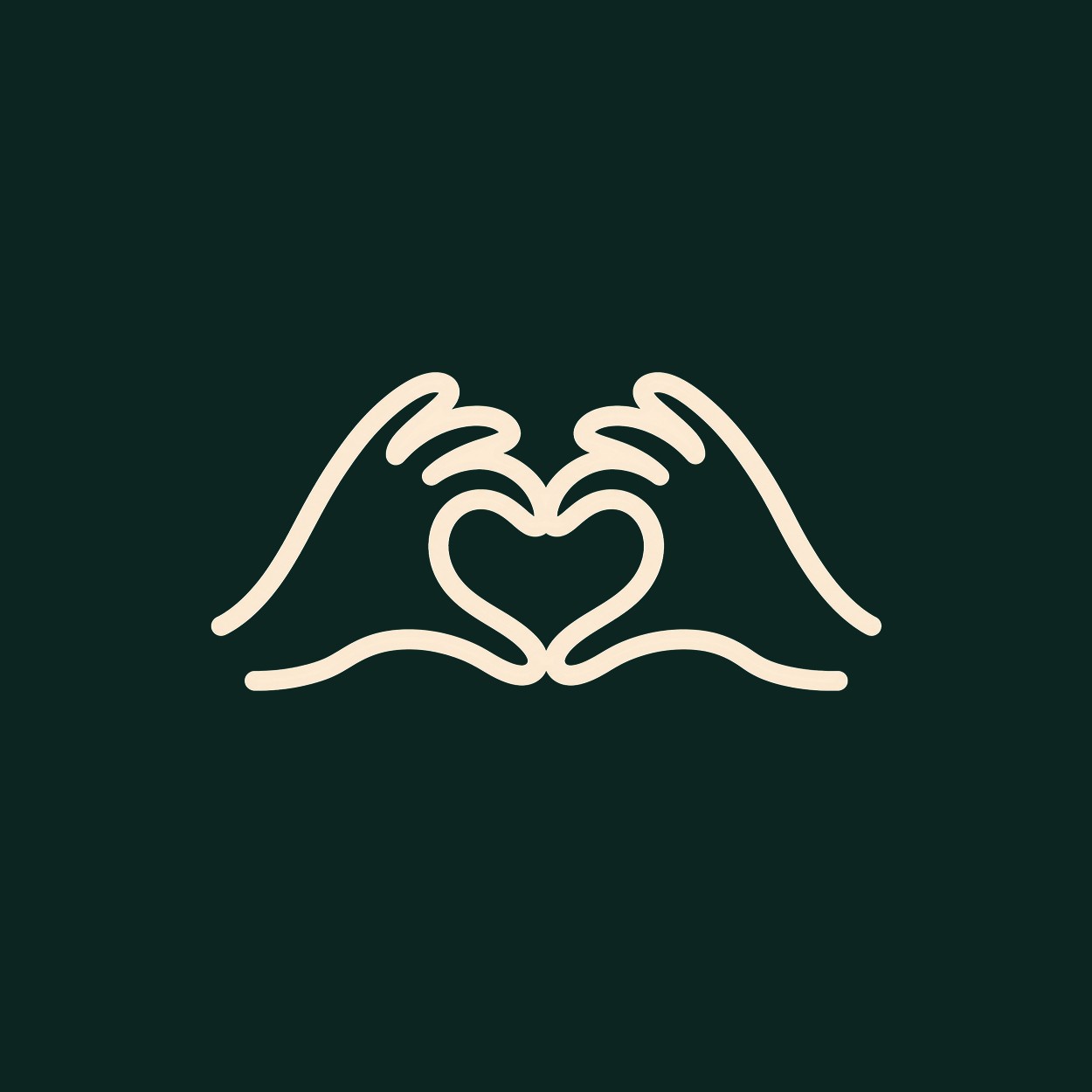 Two hands forming a heart