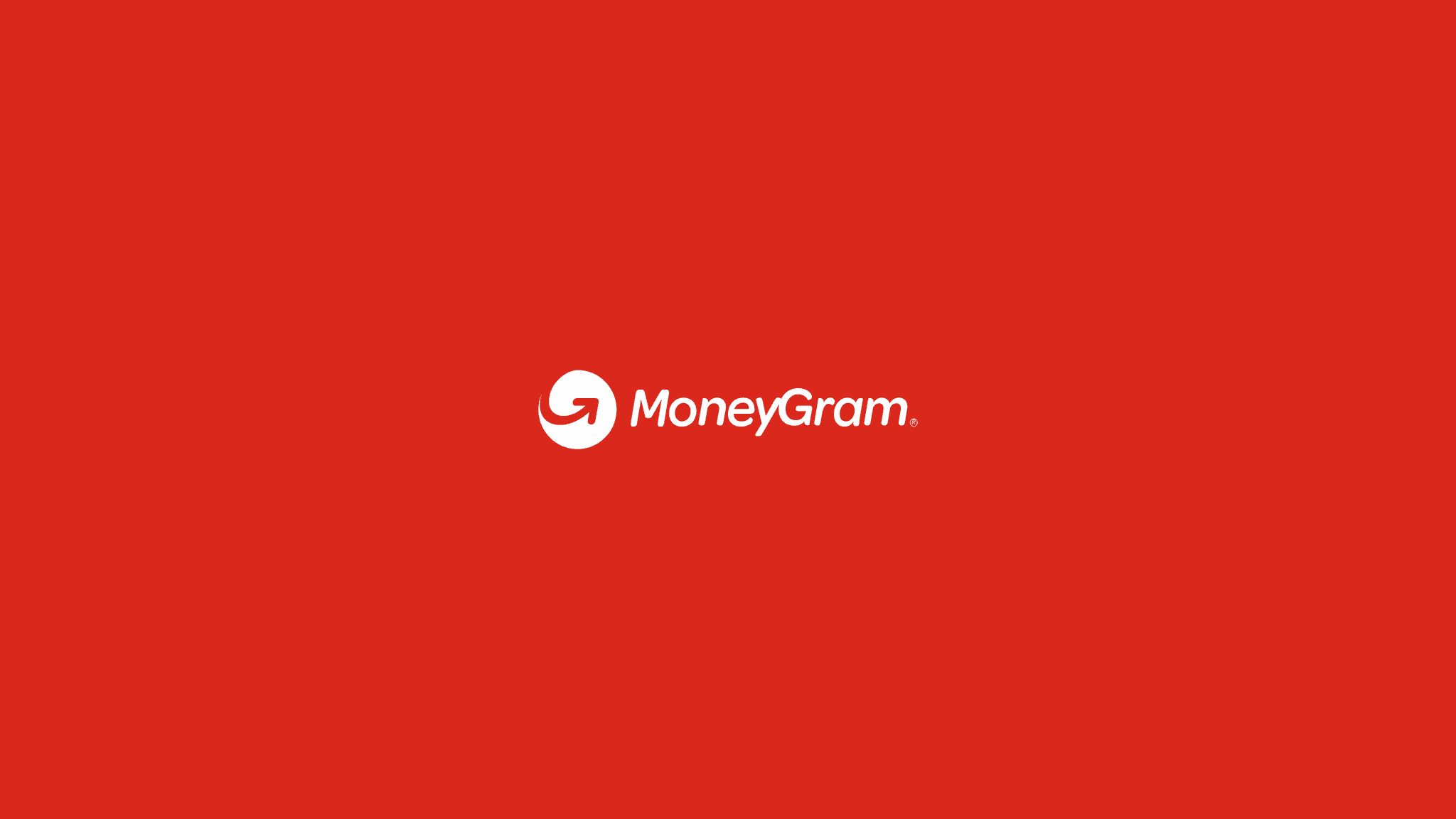 MoneyGram logo against a red background