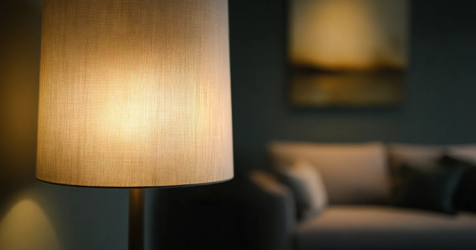 Warm, inviting therapy room with modern furniture and lamp lighting