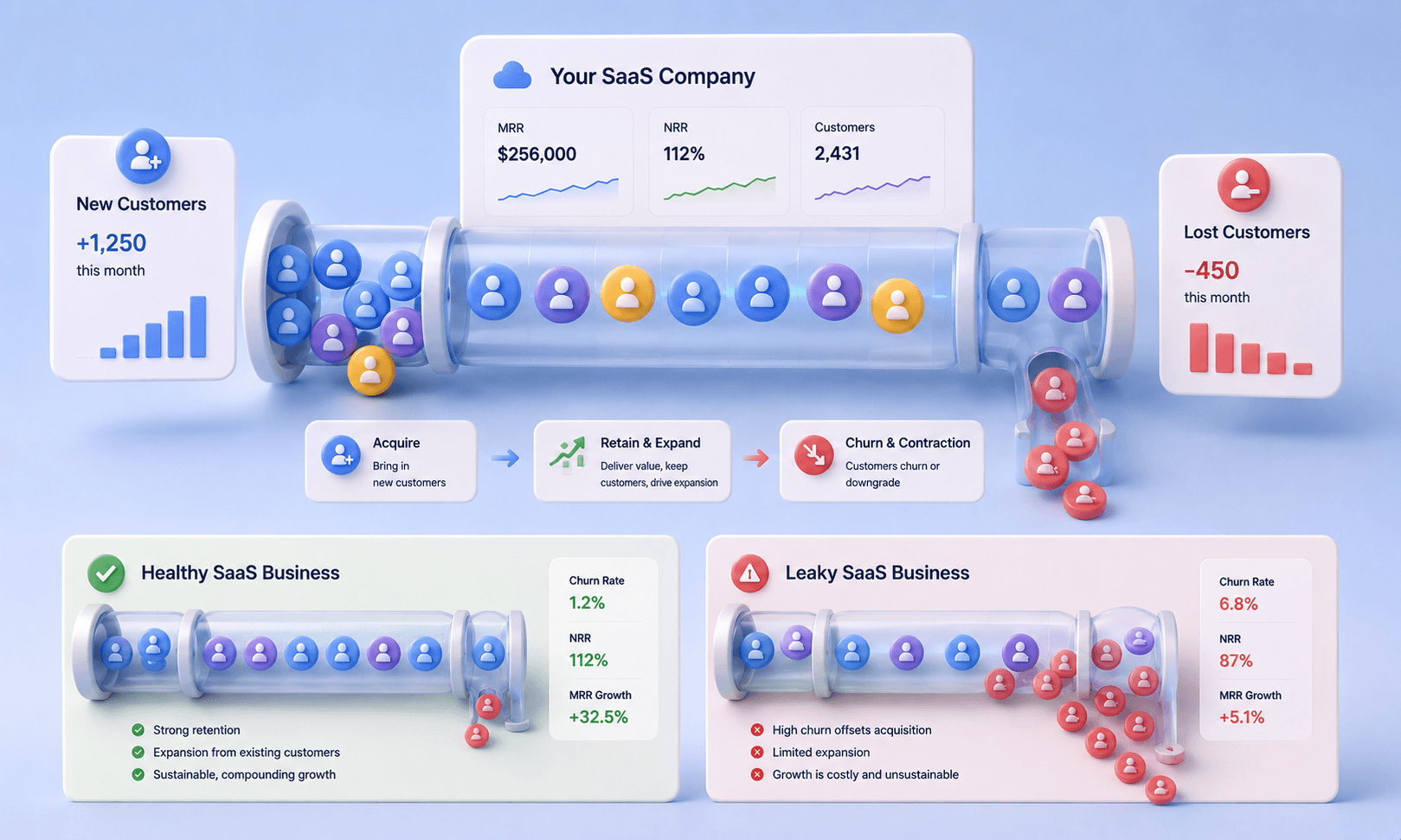 Evaluate revenue and growth rate