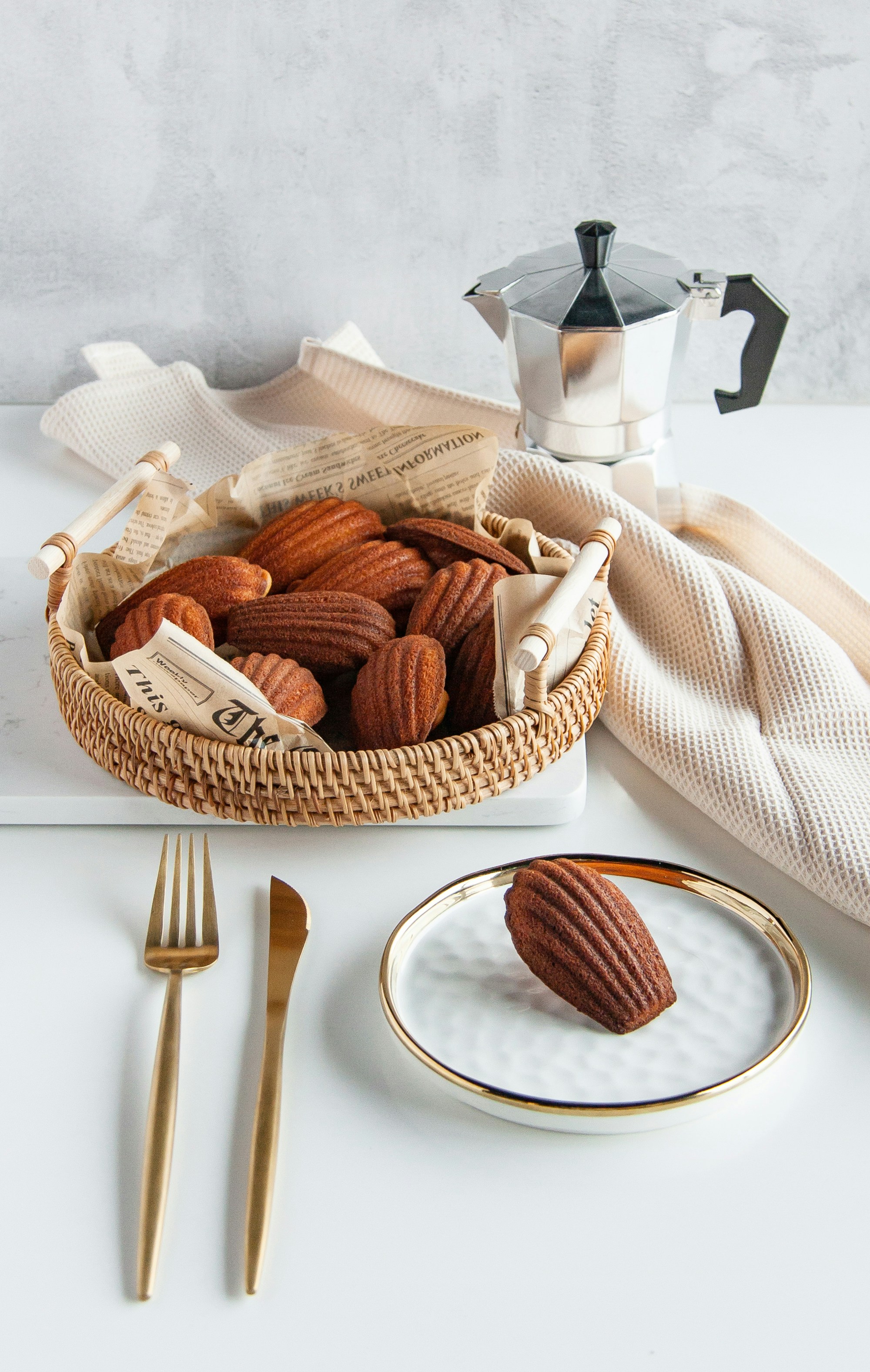 Plate full of madeleines 