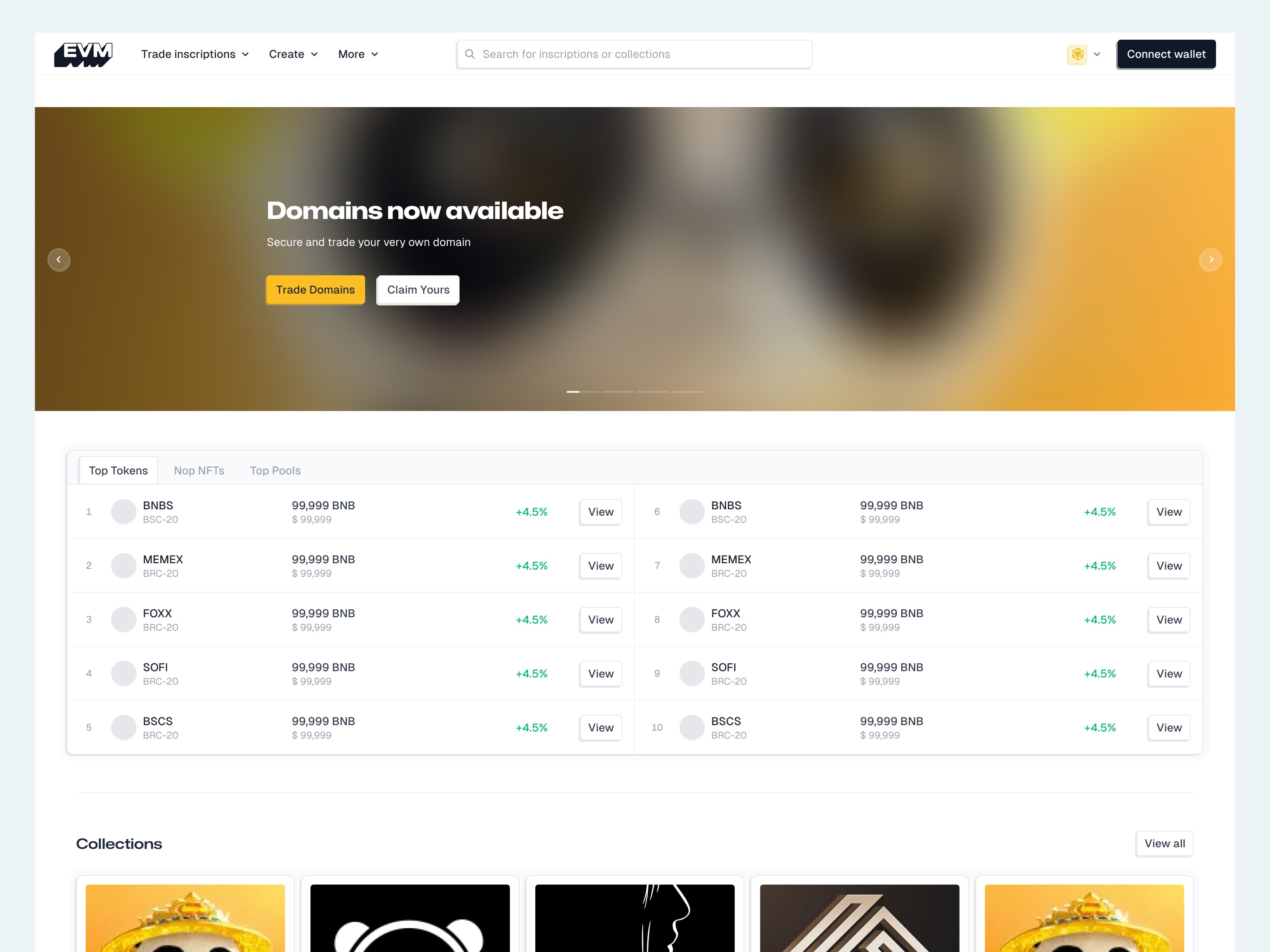 EVM Inscription marketplace crypto blockchain web3 ux