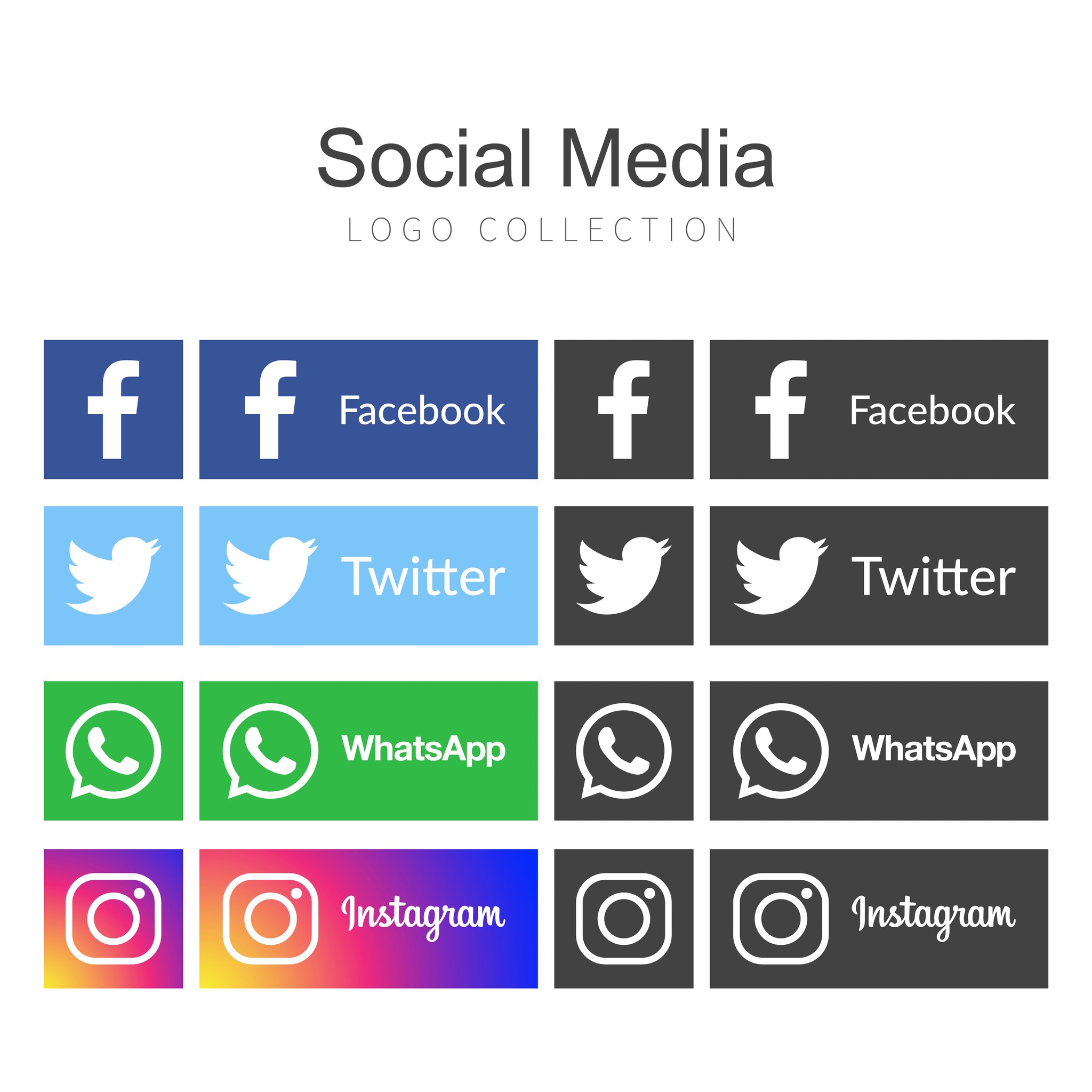  A collection of various social media logos displayed together, showcasing popular platforms and their distinctive designs.