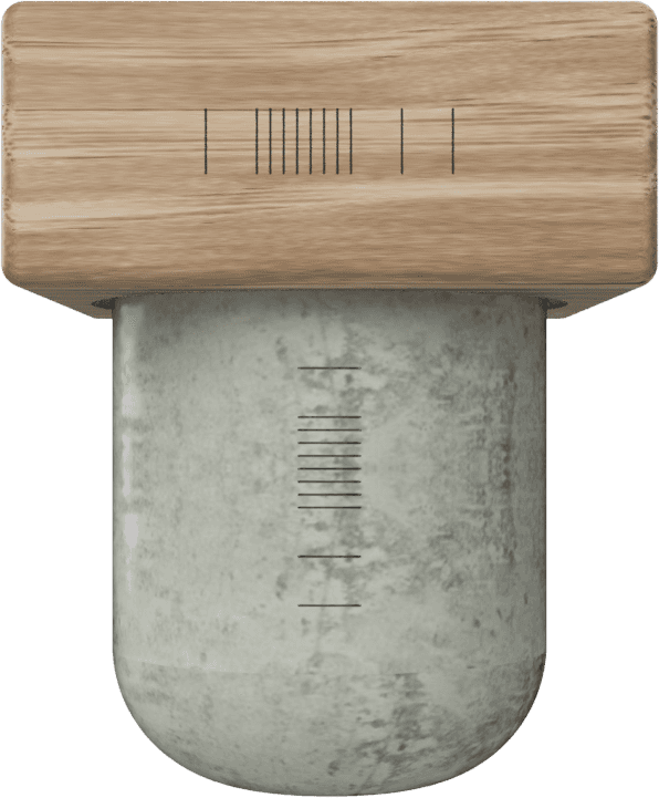 Minimal Unique oak wood pour-over method coffee kawa maker Pok with permanent reusable stainless steel metal filter