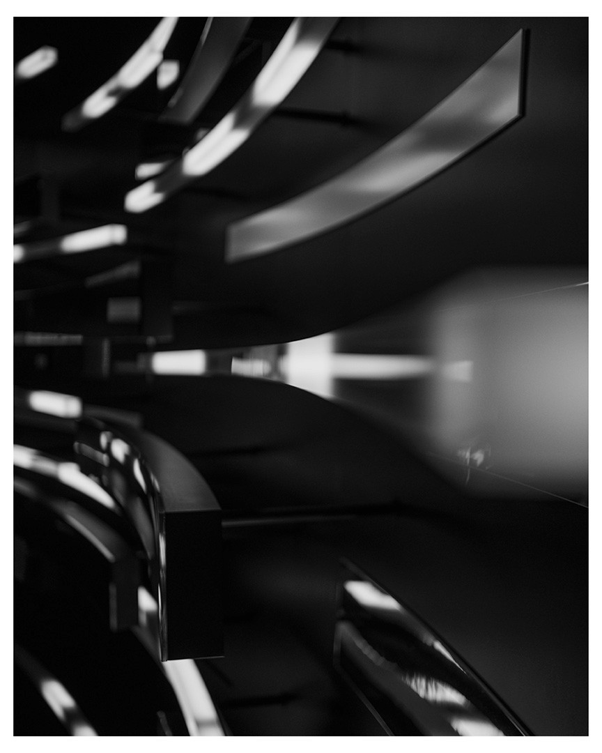 Black and white lights glowing / Berlin Photography