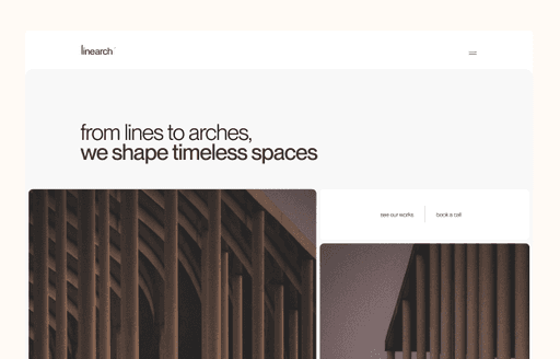 An abstract geometric design featuring angular shapes in orange and light pink/beige colors. The composition shows sharp, dynamic forms that suggest movement or speed, with the orange serving as the dominant background color.