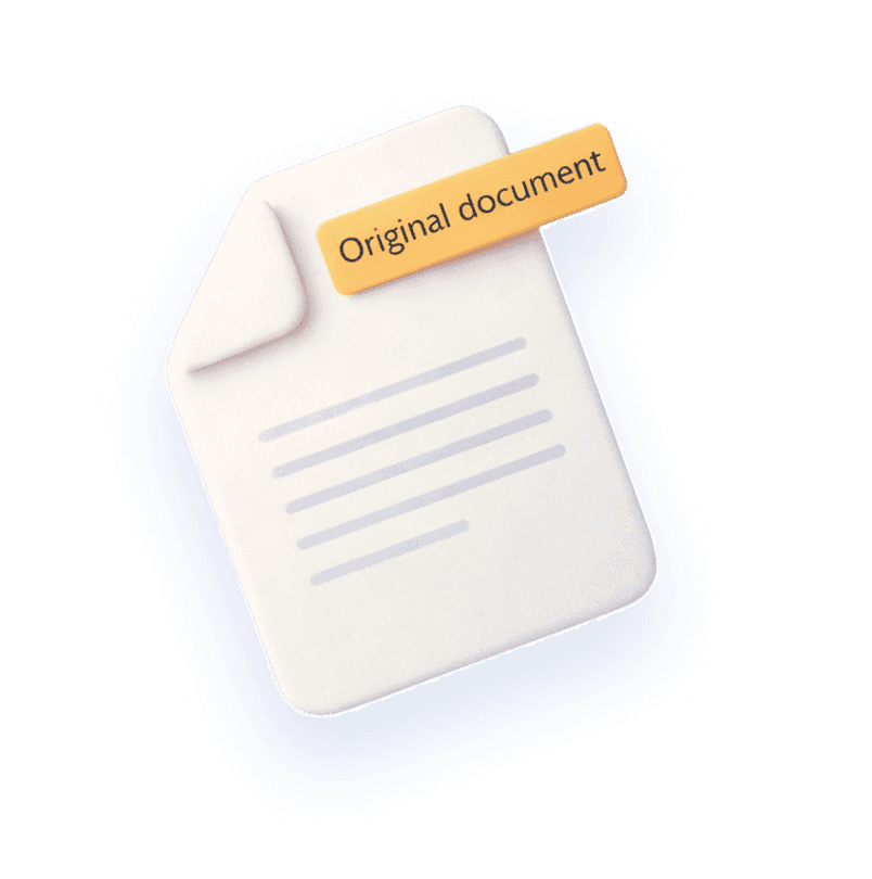 Claymation style illustration depicting a document in its original non-accessible state