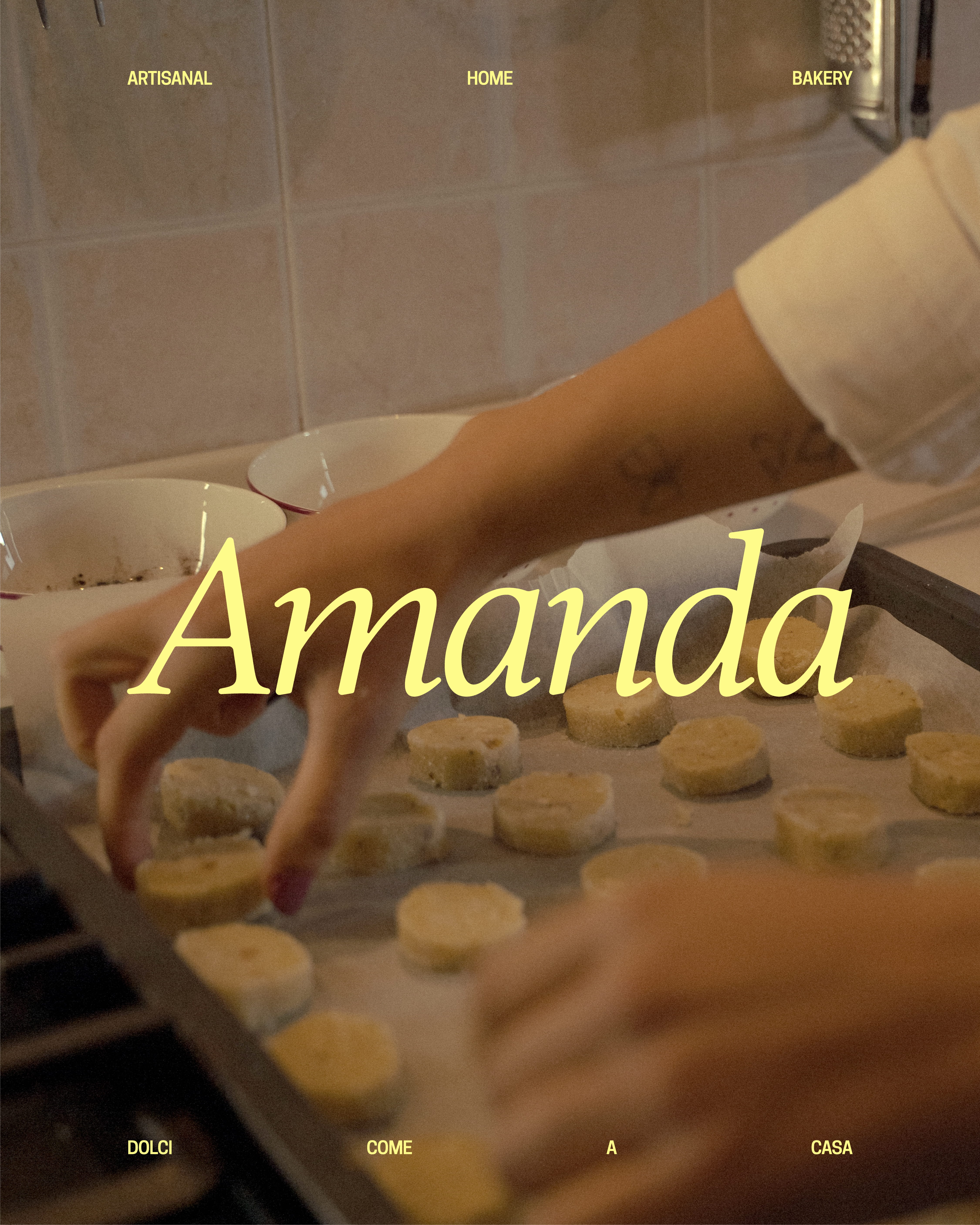 Amanda brand identity IG post with yellow logo