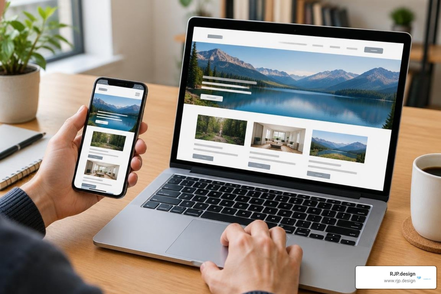 Interactive prototype preview showing responsive layout validation